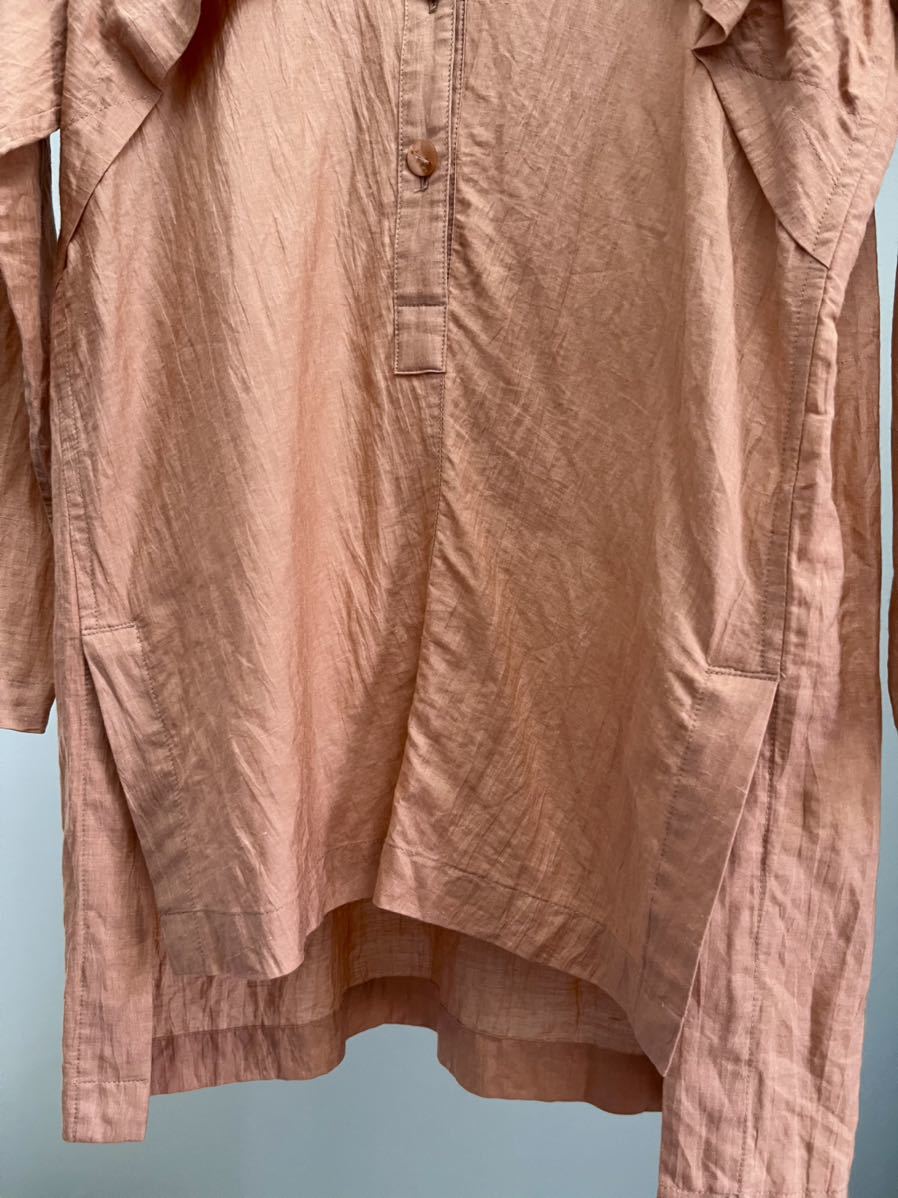 ISSEY MIYAKE 80s PULLOVER SHIRT col.SHRIMP PINK size.9_画像5