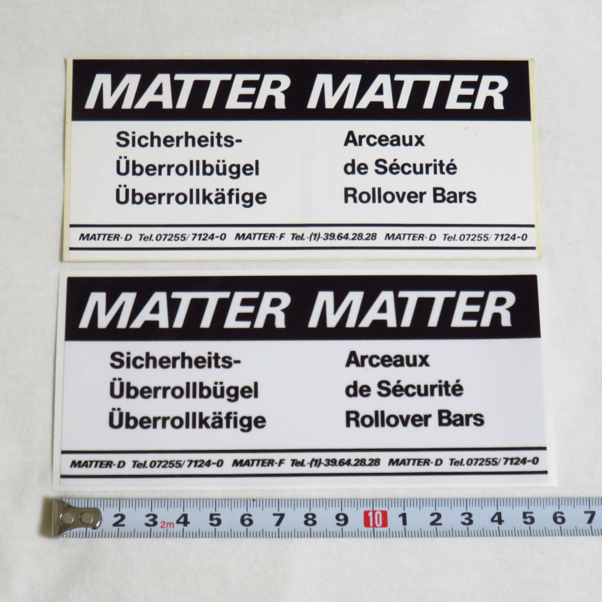 #MATTERmata- roll cage sticker replica goods 2 pieces set Porsche 911 930 964 993 #