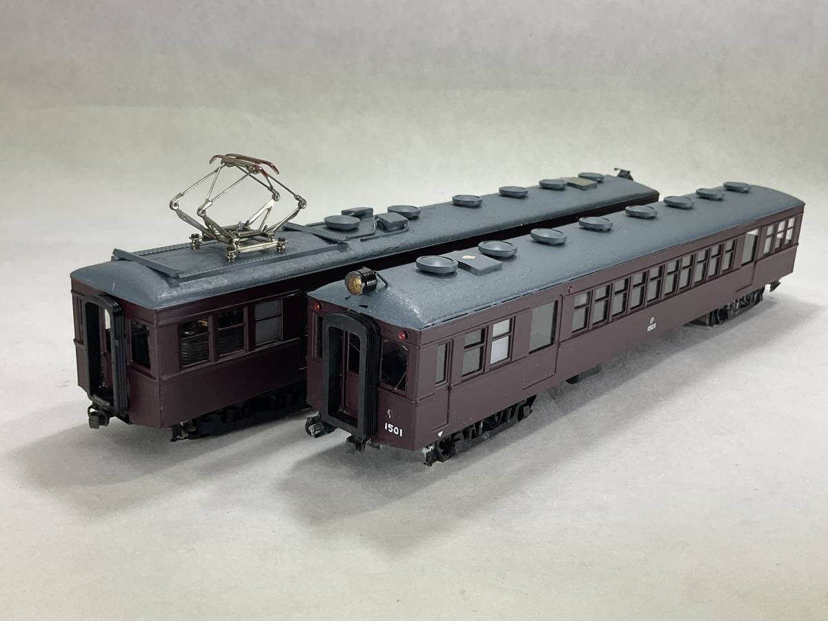 47【LOCO MODEL 阪急電鉄1501、123 計2両 HOゲージ】鉄道模型