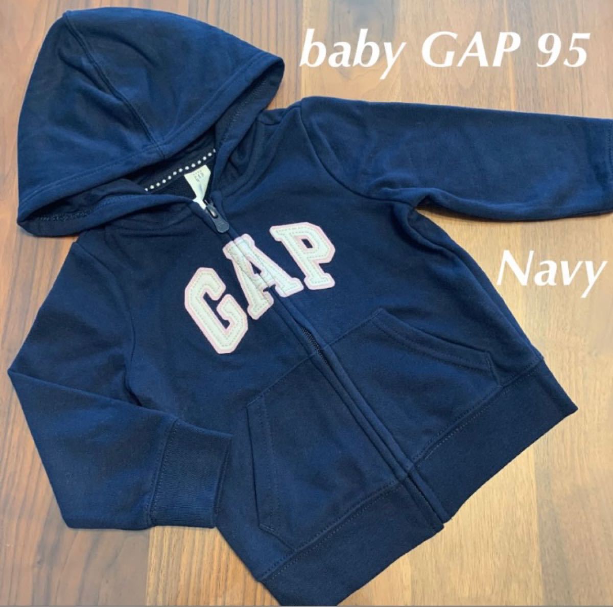 新品】baby GAP ベビー ギャップ ロゴ パーカー アウター 上着 ネイビー 95cm 女の子 保育園 長袖｜PayPayフリマ