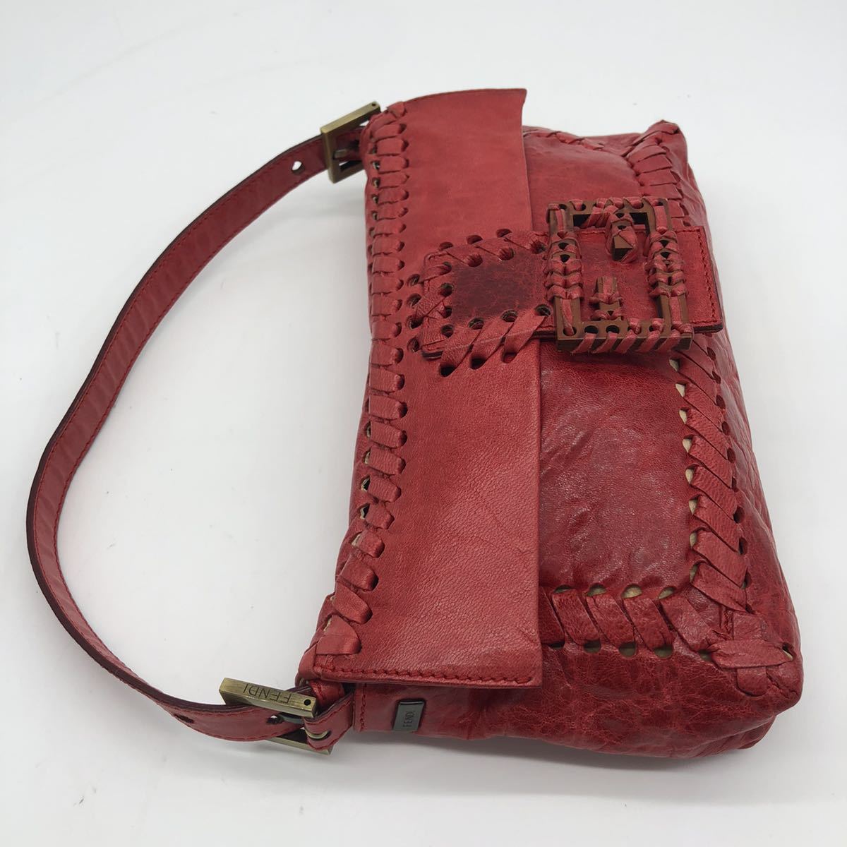 1円〜 【激レア美品&希少カラー】FENDI フェンディ 2wayレザーマンマ