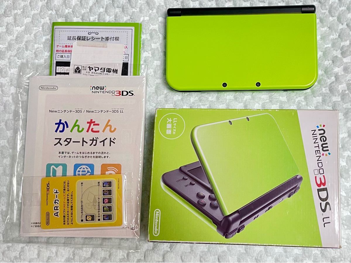 任天堂 Newニンテンドー3DS LL ライム×ブラック 本体 3dsll｜PayPayフリマ