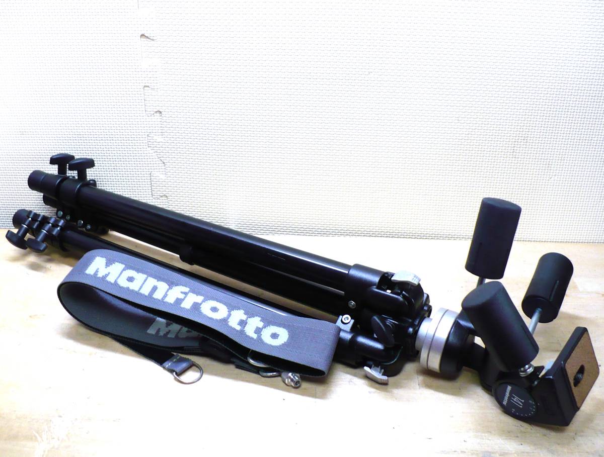 ★Manfrotto(マンフロット)◆PROFESSIONAL TRIPOD 190B (Serial 190B/HK24) + 141●プロ用・三脚+雲台◆_画像1