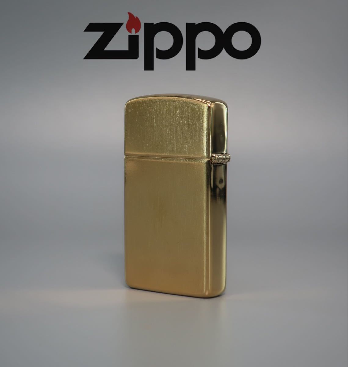 ZIPPO ジッポー　ゴールドカラー　1988年製　スリム　オイルライター　ビンテージ