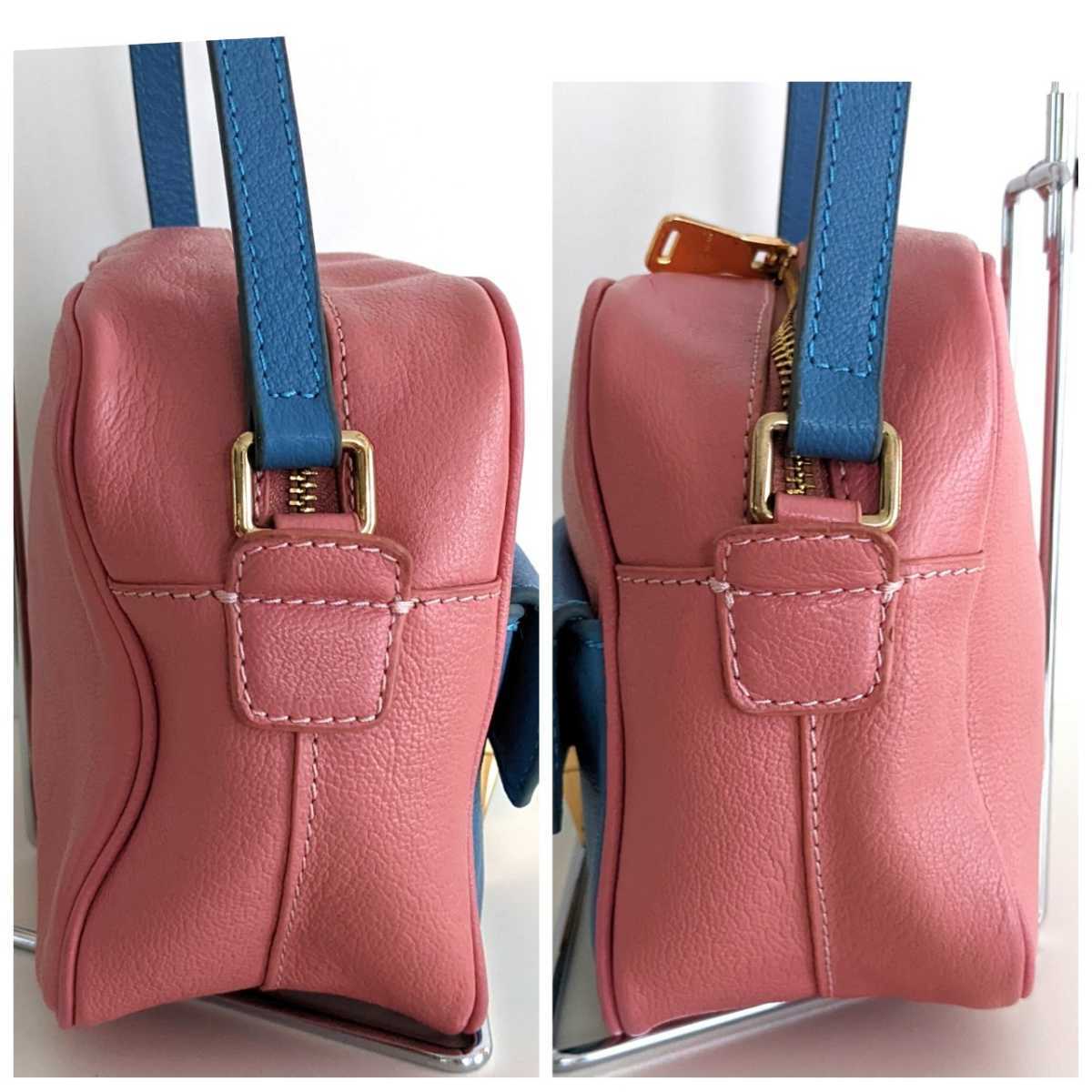 良品 ミュウミュウ マドラス バイカラー 2way レザー ショルダーバッグ
