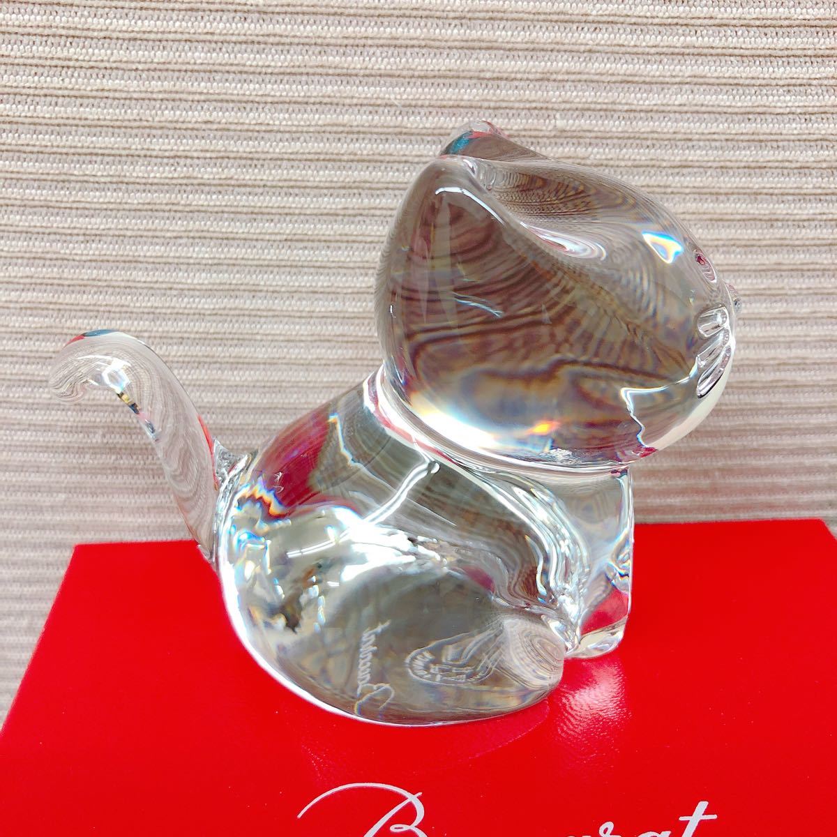 バカラ Baccarat クリスタルガラス ミニマルズ キャット 猫 ねこ