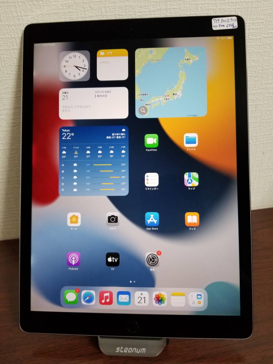 719 良品 iPad Pro 12.9 (第2世代 、12.9インチ) 64GB Space Gray