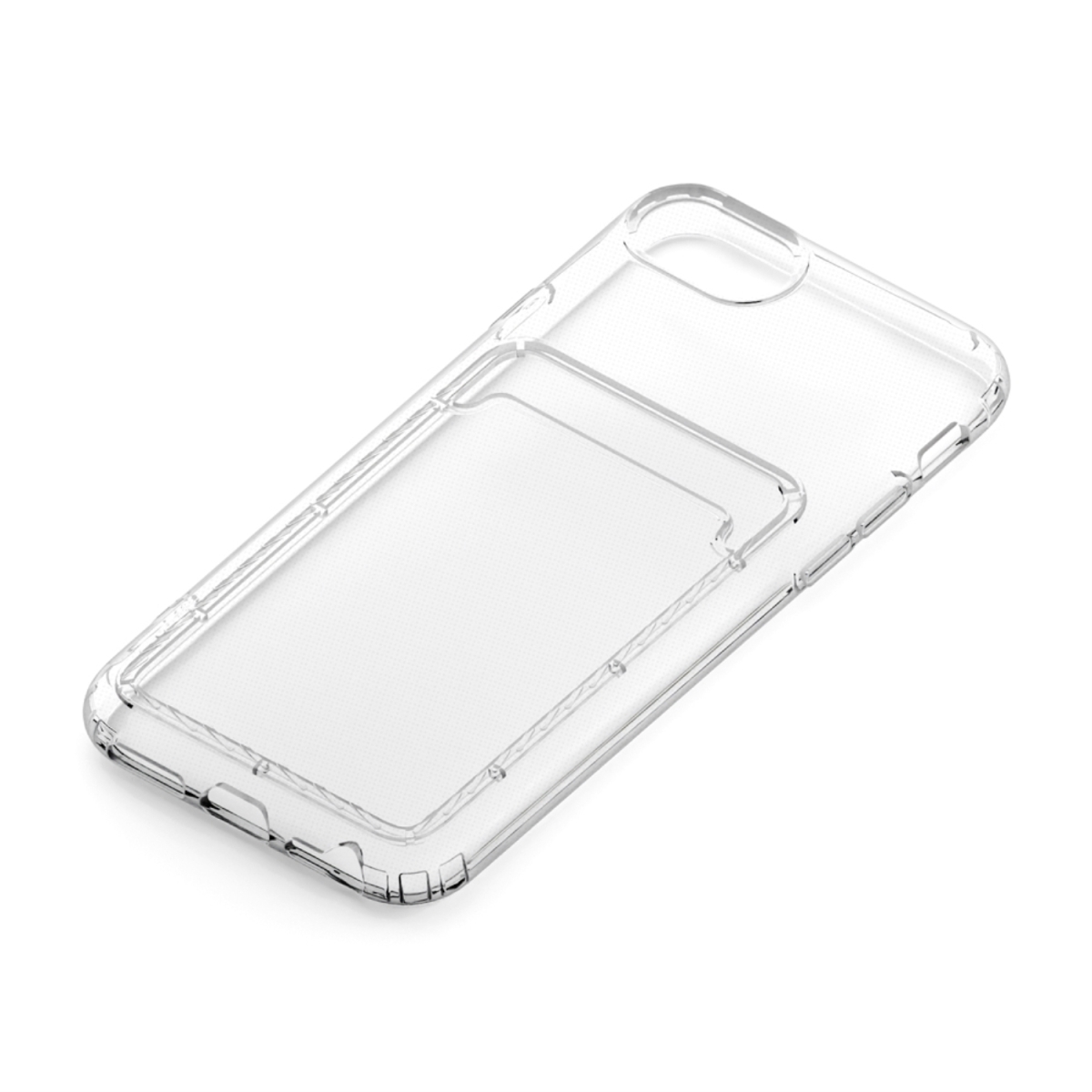 iPhone SE 第3 第2世代 8 7 6s 6用 ポケット付 抗菌TPUケース クリア アイフォンケース スマホカバー_画像2