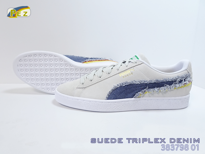 ■PUMA■ スウェード TRIPLEX DENIM(26.5cm) ■WHT■383798 01