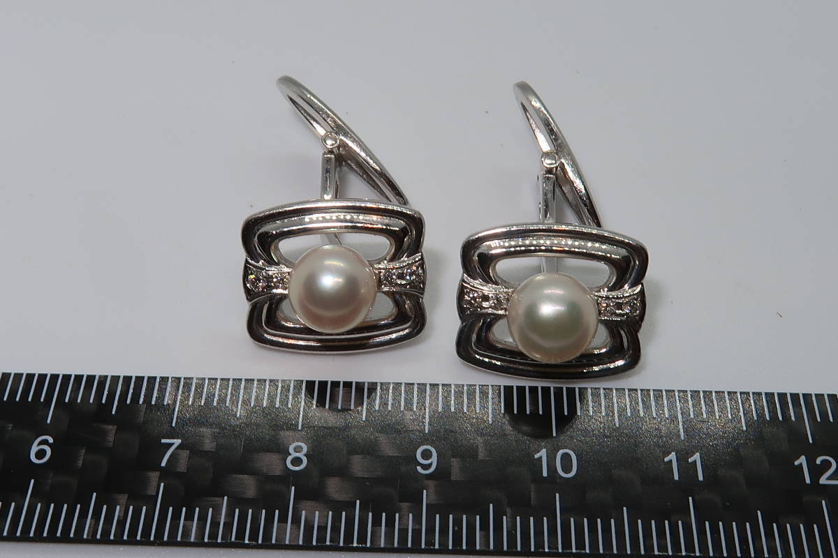 68%OFF!】 □MIKIMOTO ミキモト K18 パール ダイヤモンド カフス