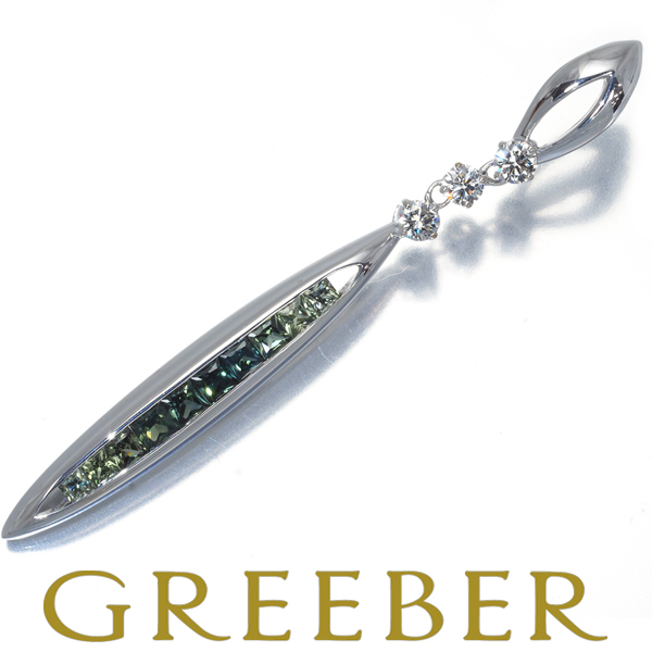 ジュネ ペンダントトップ サファイア 0.70ct ダイヤ ダイヤモンド
