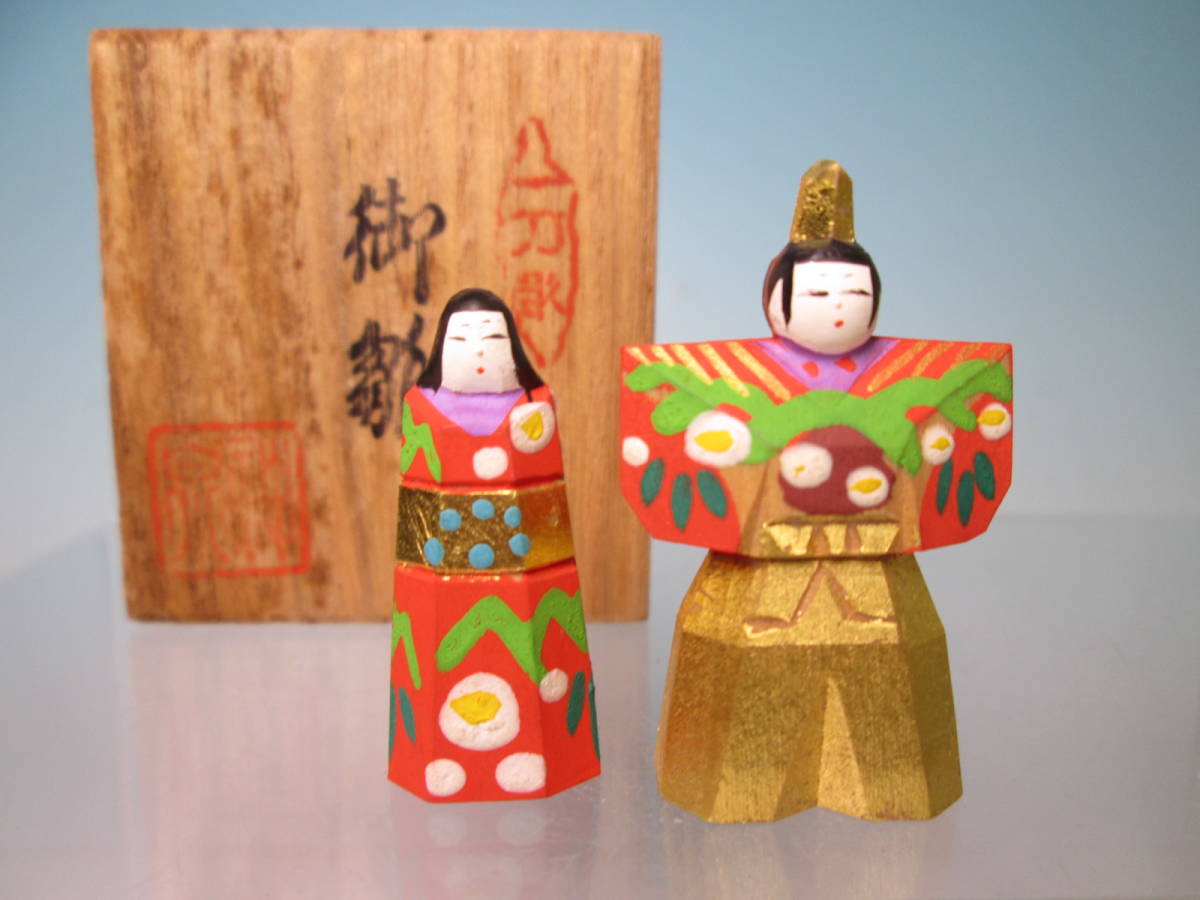 * Nara one sword carving Kawaguchi god Izumi work small H4.1cm [..] also box Mini .. sama .. decoration . festival 