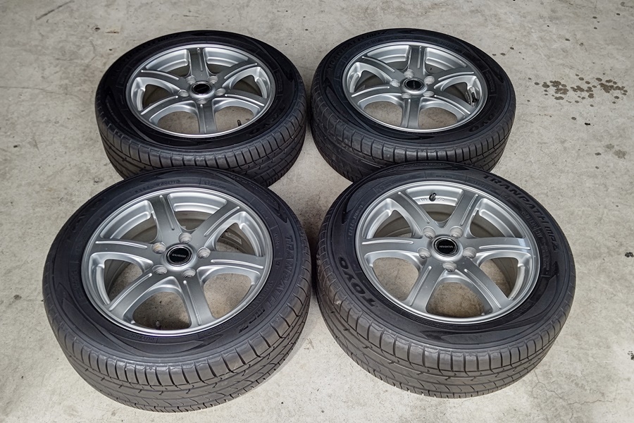 山口)BALMINUM 16インチ 6.5J+54 5H/114.3 TOYO トランパスmpZ 21年製 205/55R16 中古 4本セット ▲C220917N01 JJ17Cの画像1