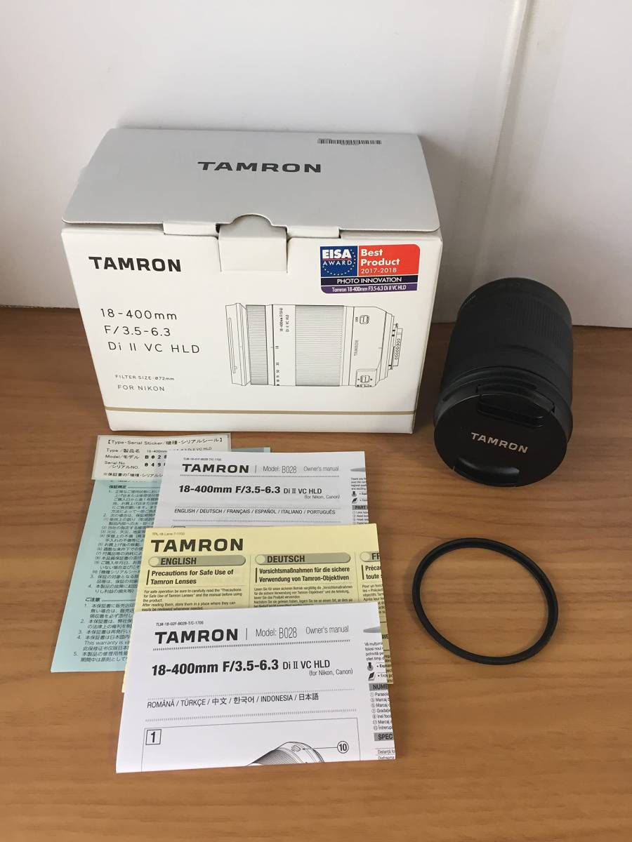 【1】【A】Tamron 18-400mm F/3.5-6.3 DI-II VC HLD オールインワンズーム Nikon APS-C 0909f 0623-B072YV3G2N-40700-68580-1-220802-ah