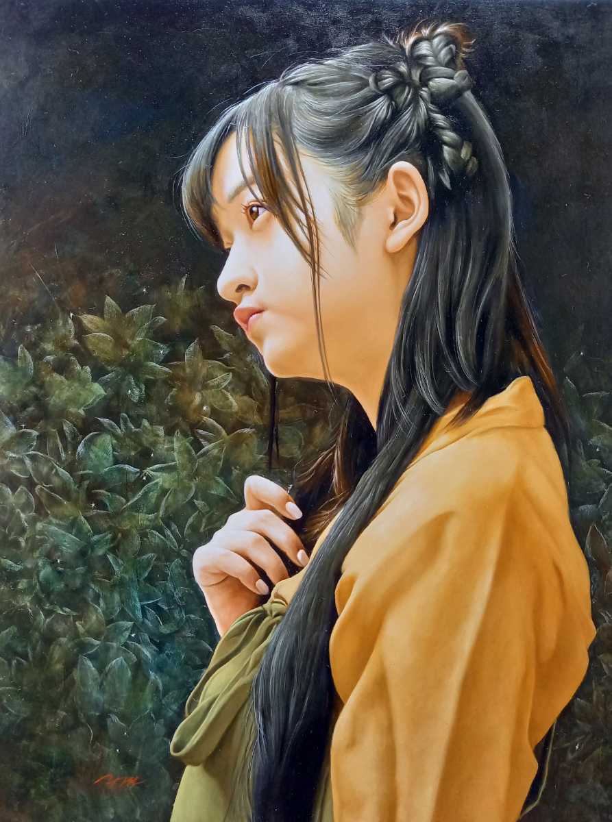 迫力のリアリズム人物画 三宅秀史 油彩テンペラ 真作保証 item details
