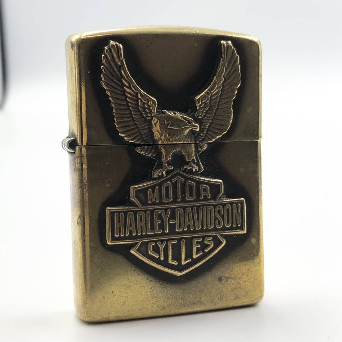 9OR☆ZIPPO solid brass HARLEY DAVIDSON☆ジッポ ソリッドブラス 真鍮