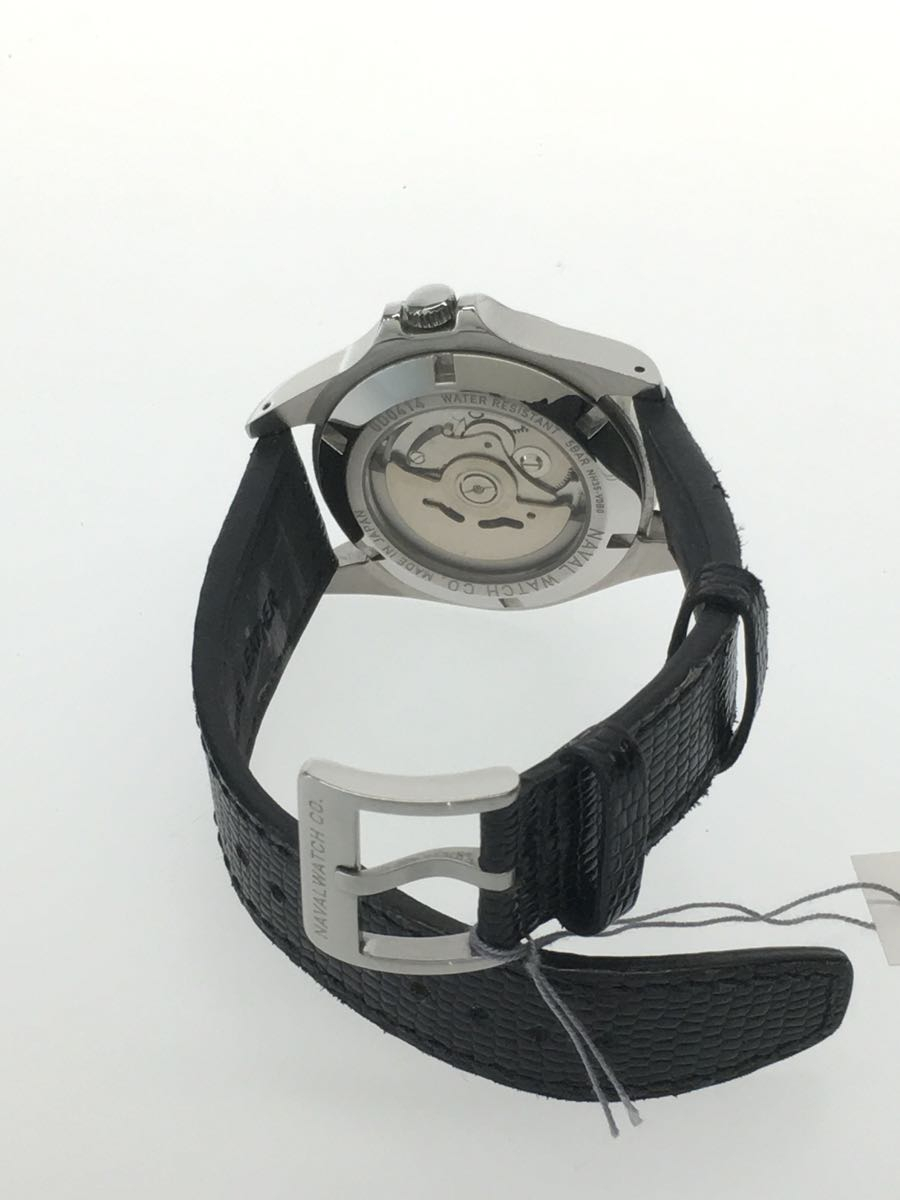 NAVAL◇自動巻腕時計/アナログ/レザー/BLK/NH35-V0B0/NAVAL WATCH