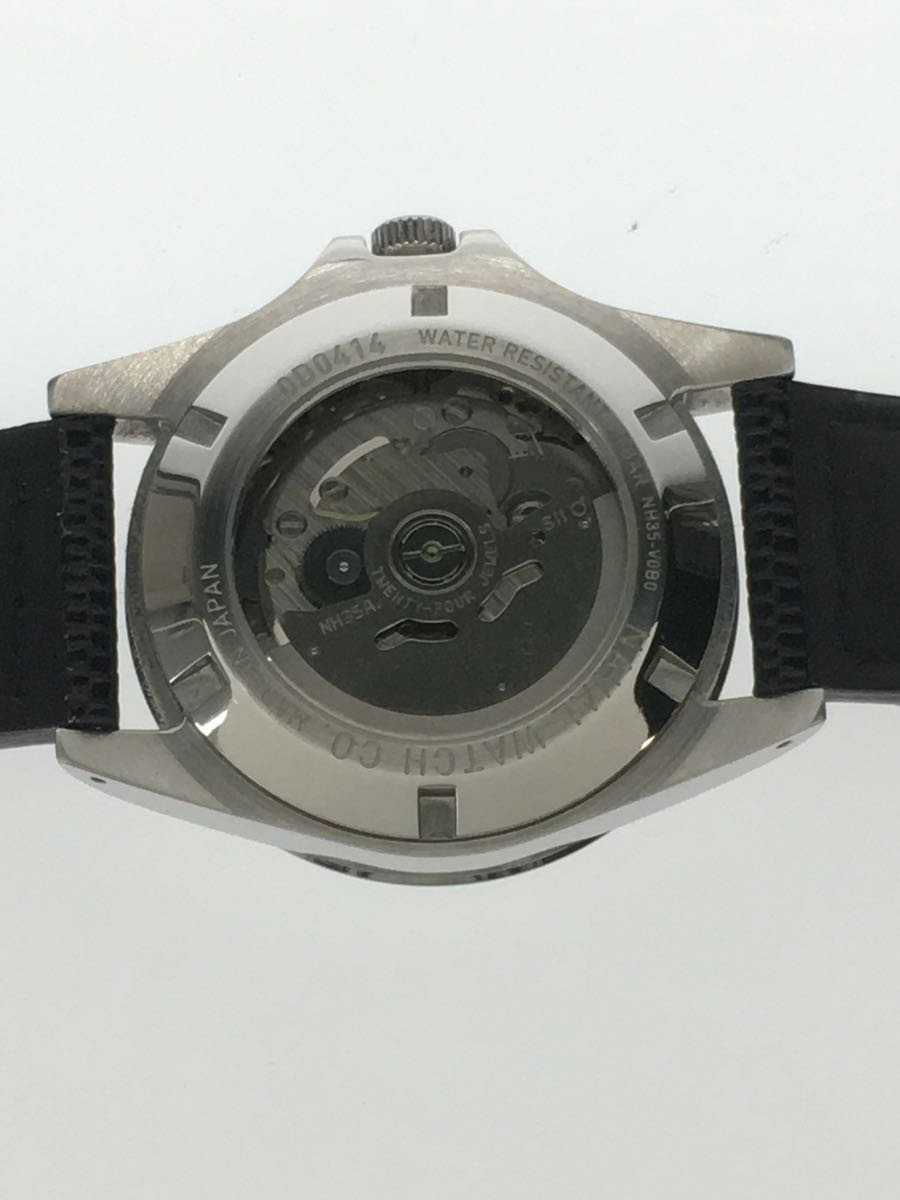 NAVAL◇自動巻腕時計/アナログ/レザー/BLK/NH35-V0B0/NAVAL WATCH