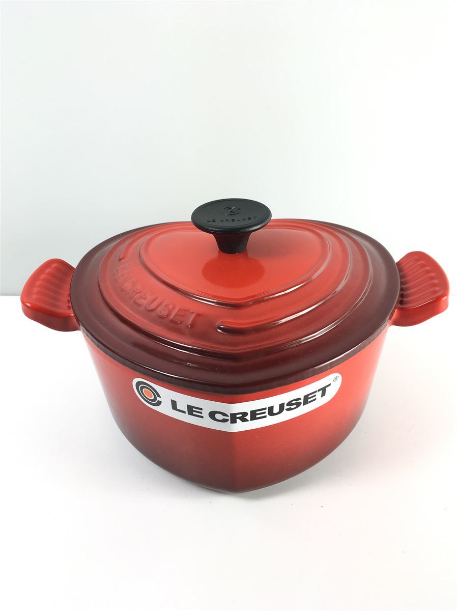 LE CREUSET◇ココット・ダムール/ハート型/チェリーレッド-
