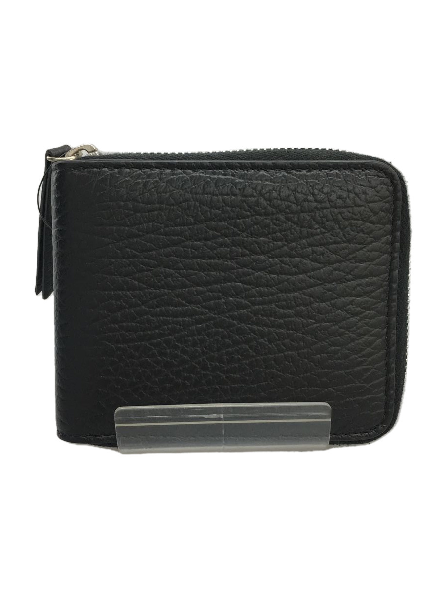 Maison Margiela◇メゾンマルジェラ/レザー2つ折り財布/牛革/BLK