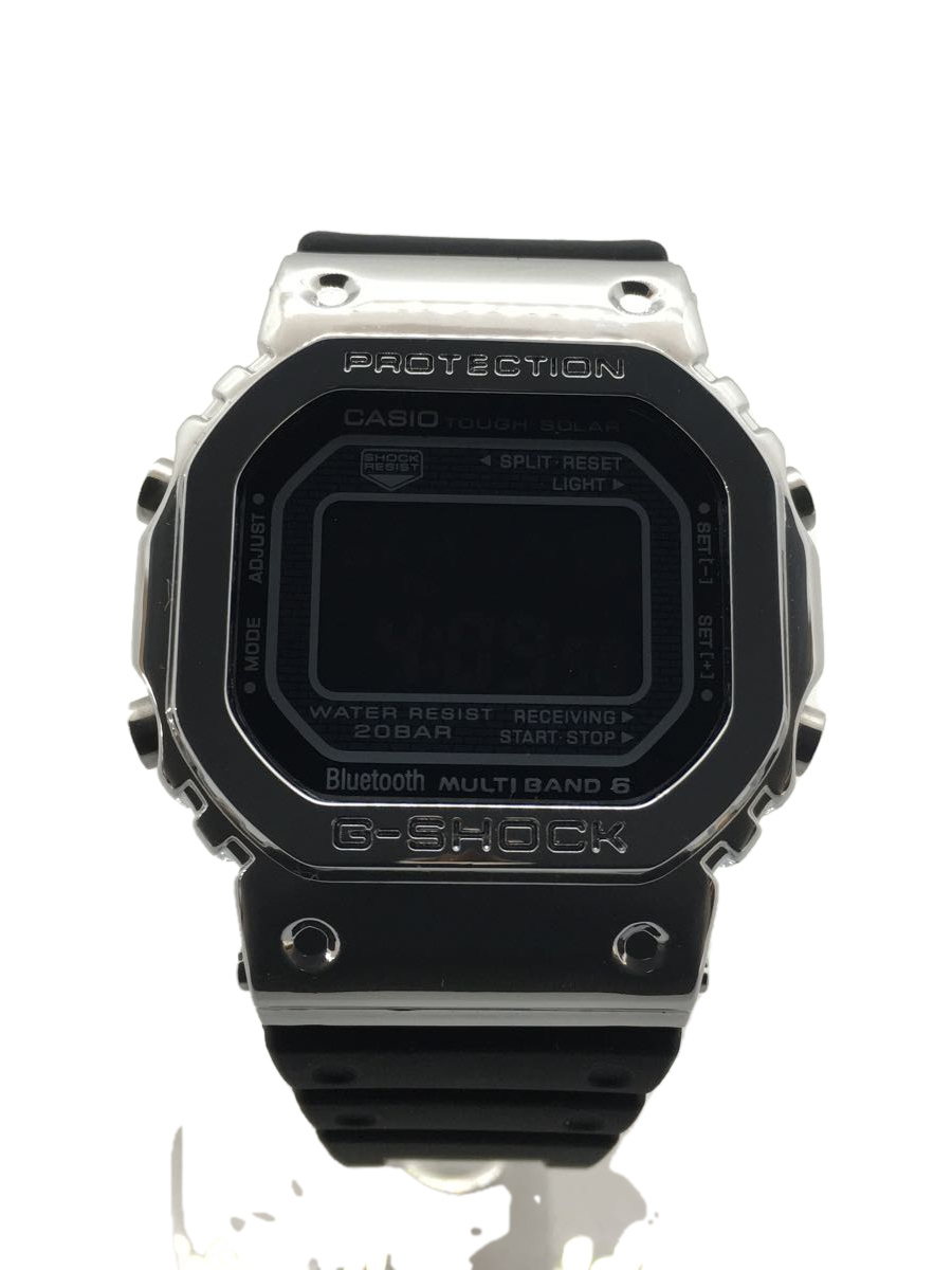 CASIO◇GMW-B5000-1JF/ソーラー腕時計・G-SHOCK/デジタル/ラバー/SLV