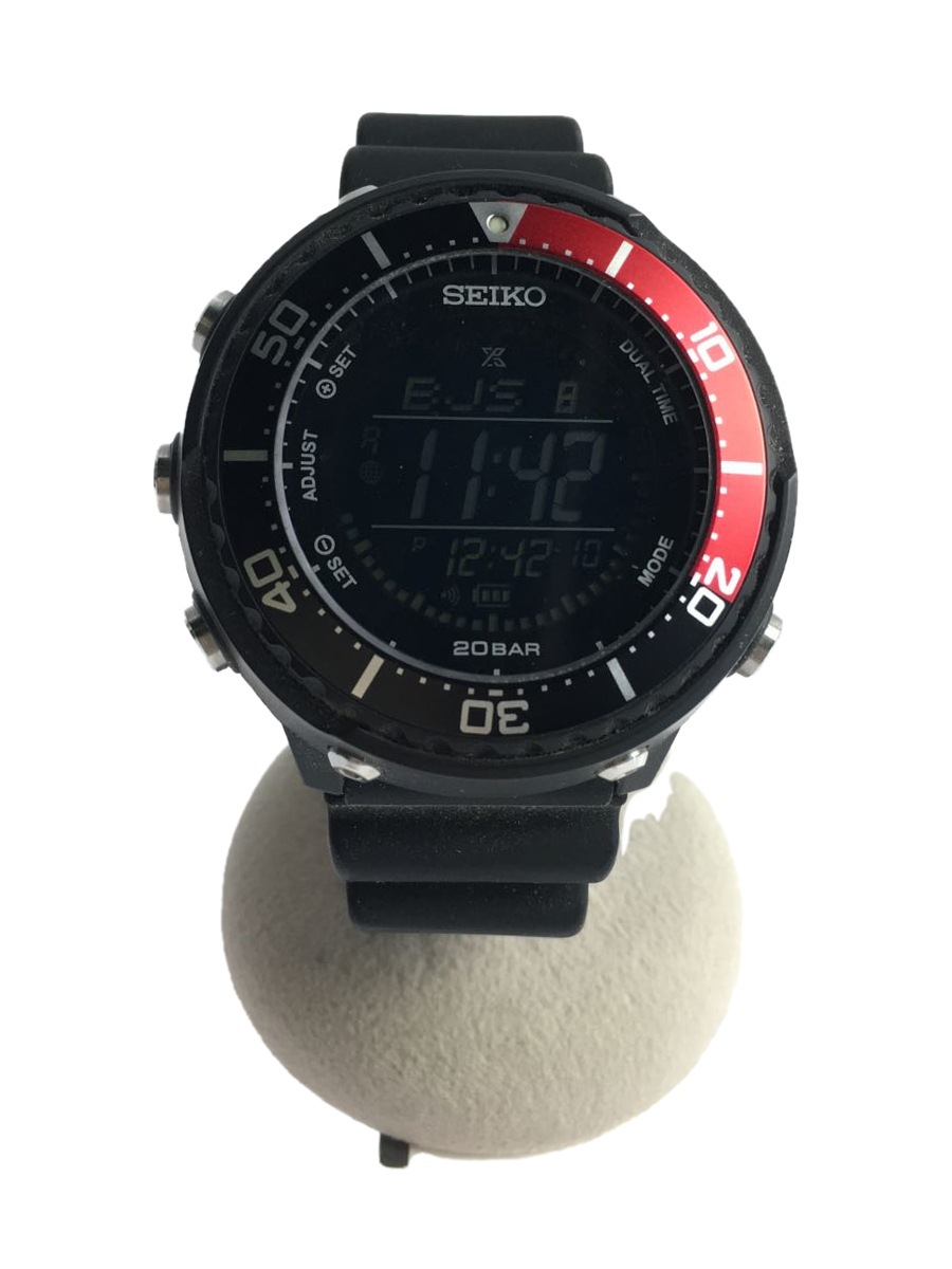 SEIKO◇ソーラー腕時計/デジタル/ラバー/セイコー/S802-00A0/PROSPEX