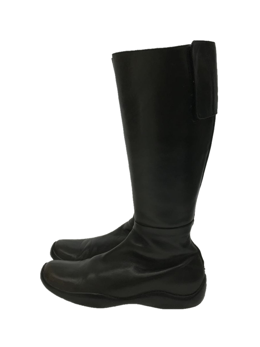 PRADA◇ロングブーツ/36.5/BLK/レザー www.ndc.gov.af