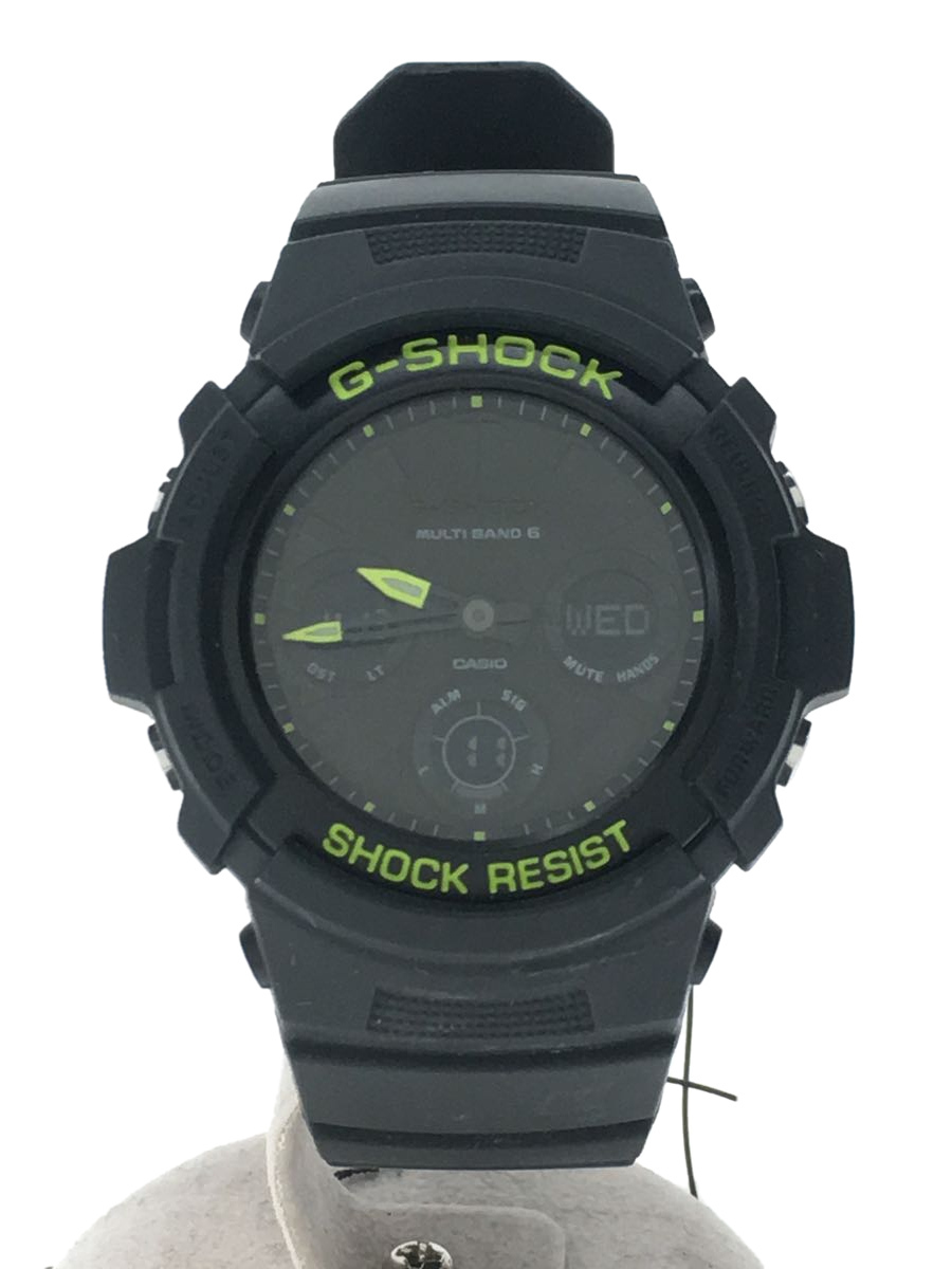 CASIO◇ソーラー腕時計_G-SHOCK/デジアナ/ラバー/BLK/BLK/AWG-M100SDC ...