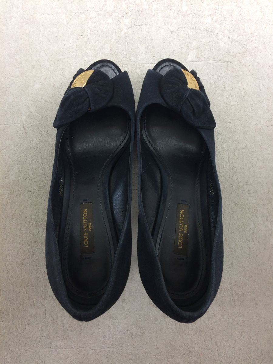LOUIS VUITTON◇パンプス/35.5/NVY/擦れ有り | noonanwaste.com