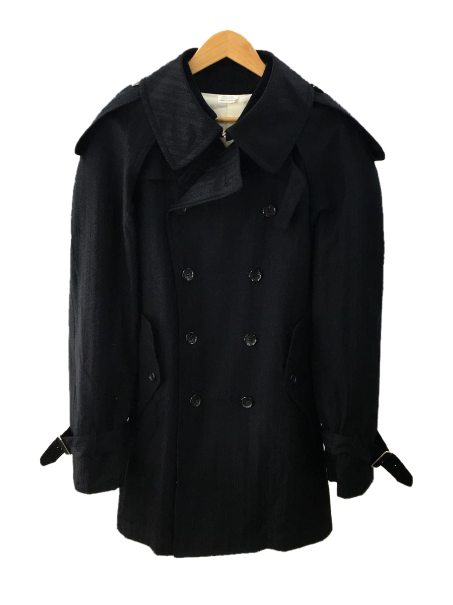 COMME des GARCONS◇14AW/ドッキングコート/ブラック/ストライプ