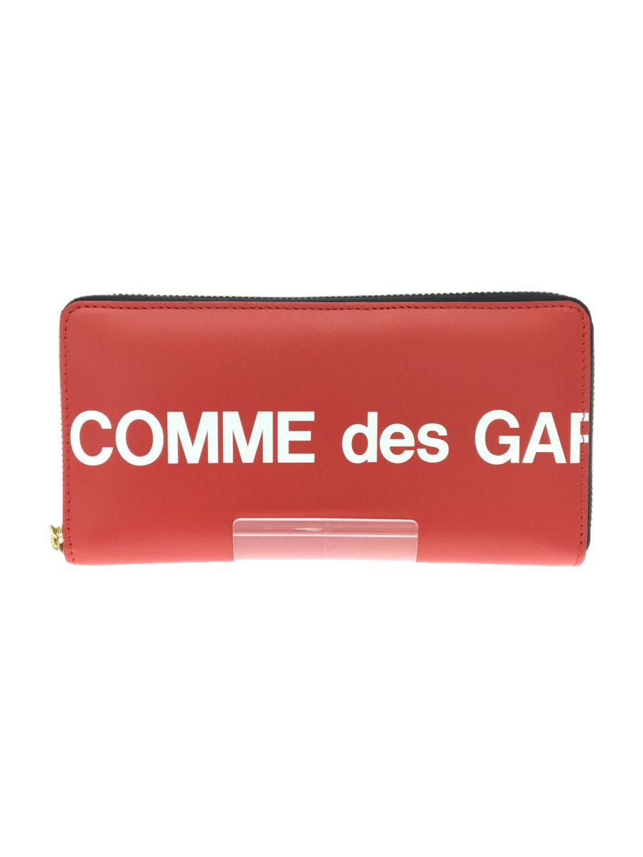 Wallet COMME des GARCONS◇HUGE LOGO/ヒュージロゴ/長財布/レザー/RED