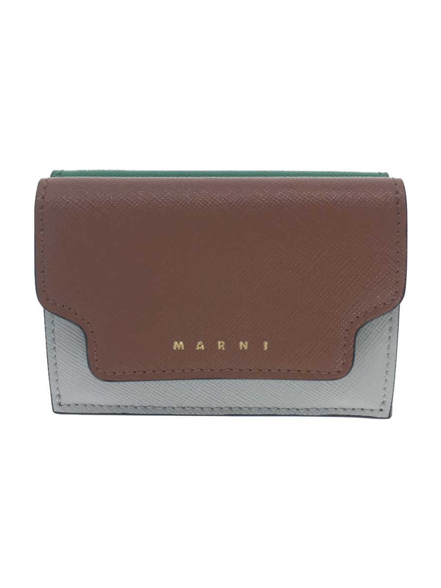 MARNI◇サフィアーノレザートリフォールドウォレット/3つ折り財布