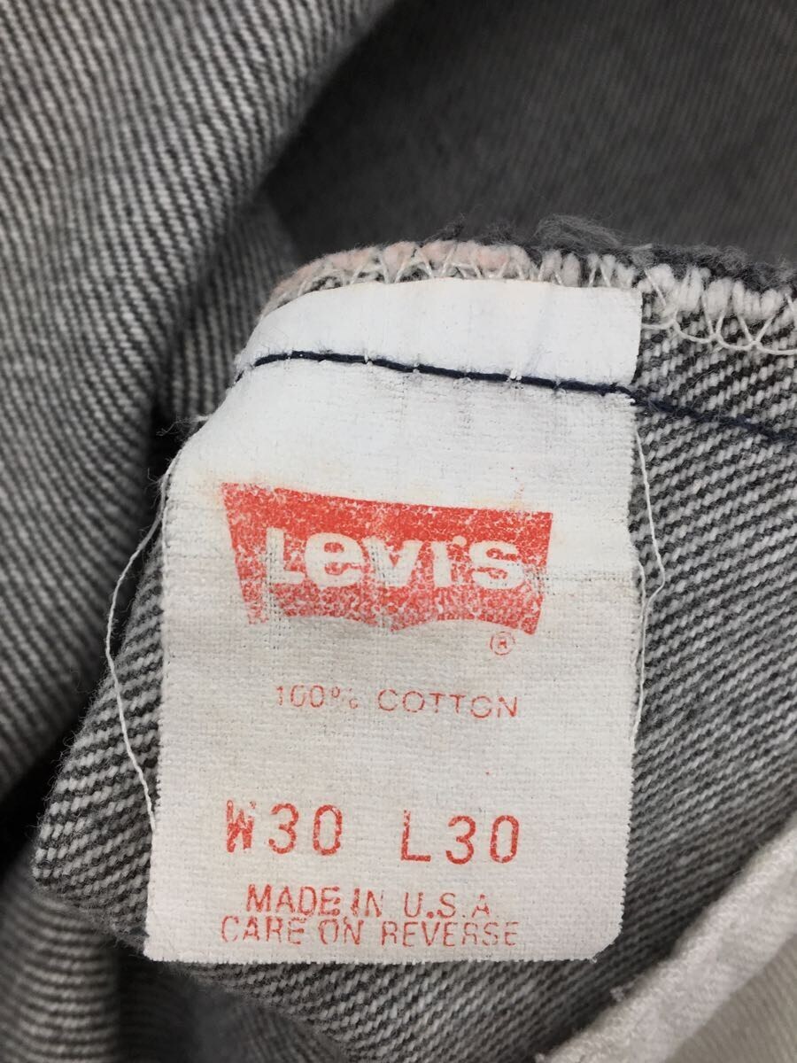 Levi's◇501/ブラックデニム/653刻印/裾カットオフ/先染め/ストレート
