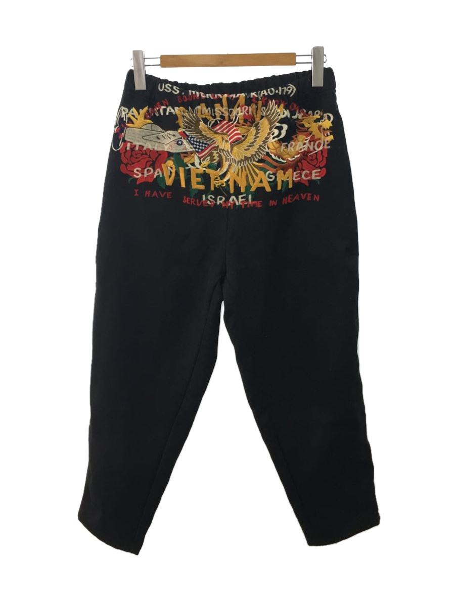 doublet◇CHAOS EMBROIDERY TRACK PANTS/S/ポリエステル/BLK