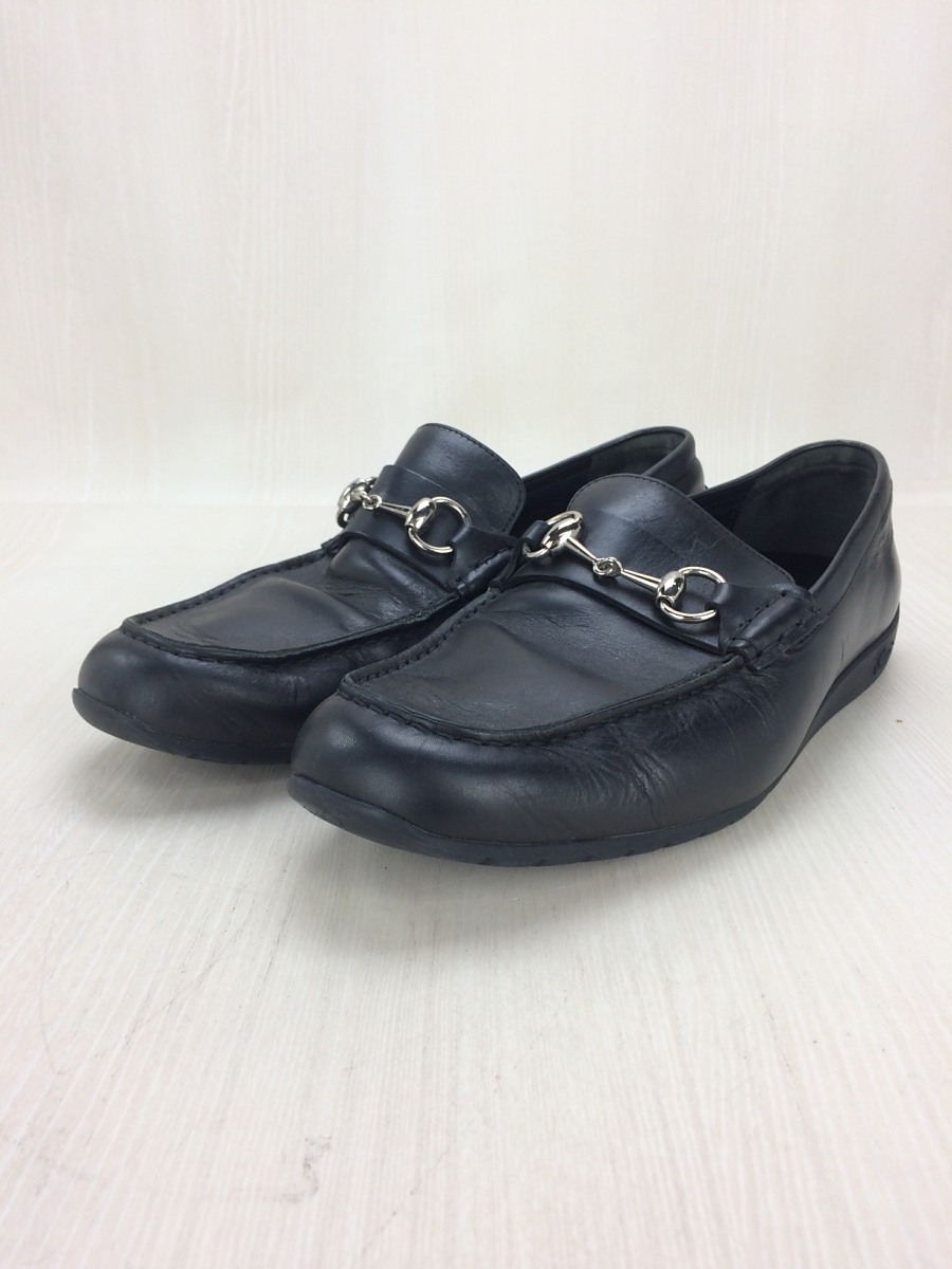 GUCCI◇ローファー/US7.5/BLK/レザー/295314//ビットローファー protego.md