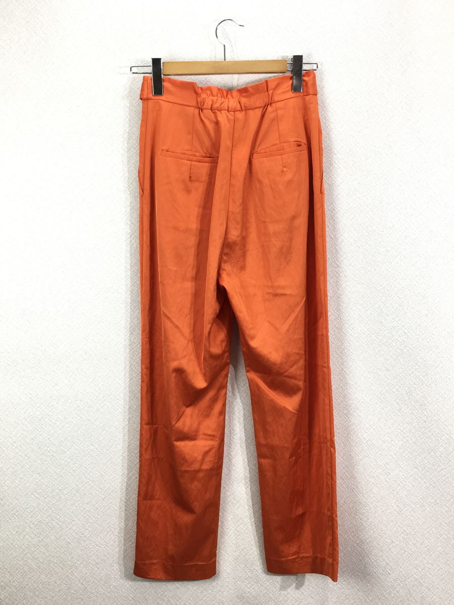 MAISON SPECIAL◇19SS/2タックサテンパンツ/38/レーヨン/ORN