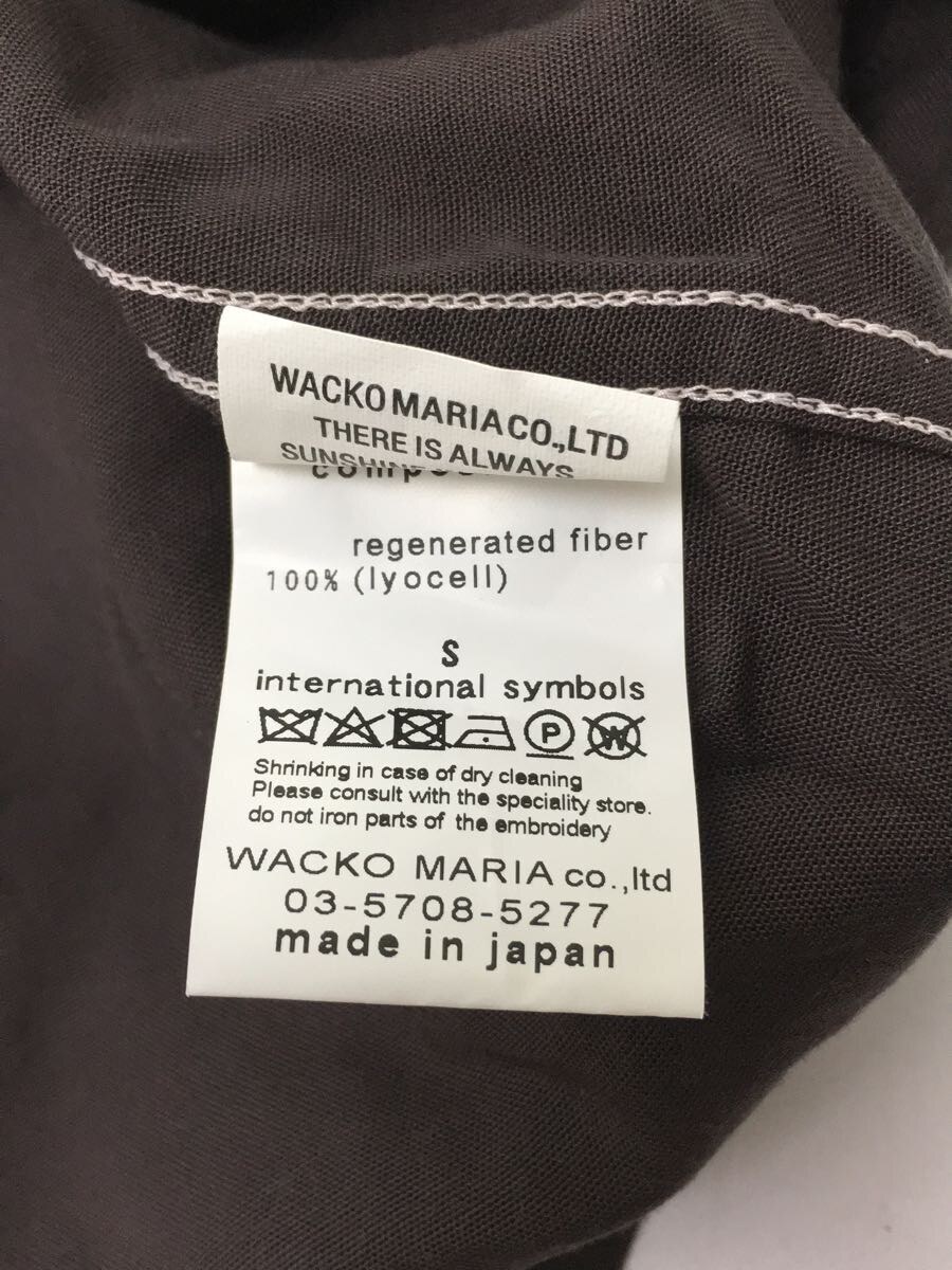 WACKO MARIA◇RAT FINK 50S SHIRT L/S/長袖シャツ/S/-/BRW/RF-TIMLEHI