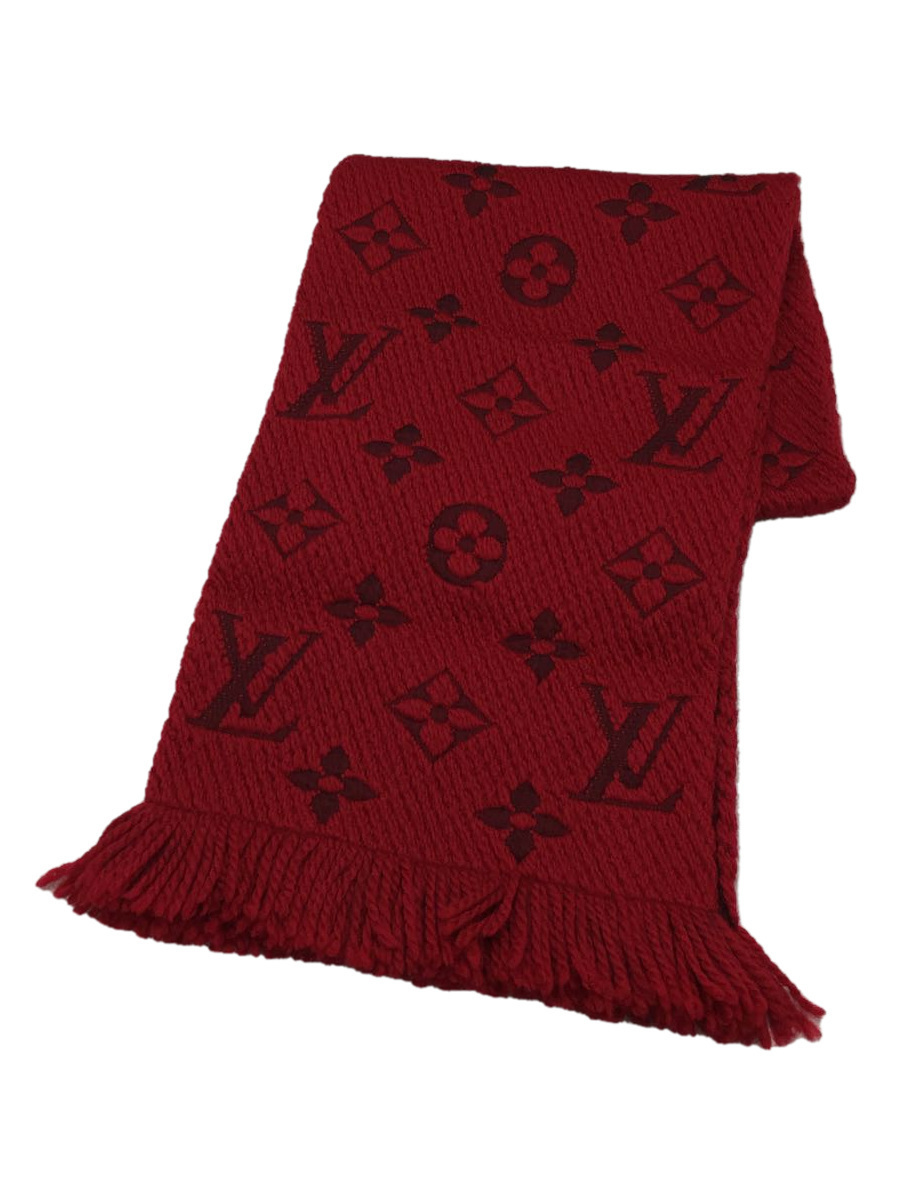 LOUIS VUITTON◇M72432/エシャルプ・ロゴマニア_モノグラム_RED/ウール