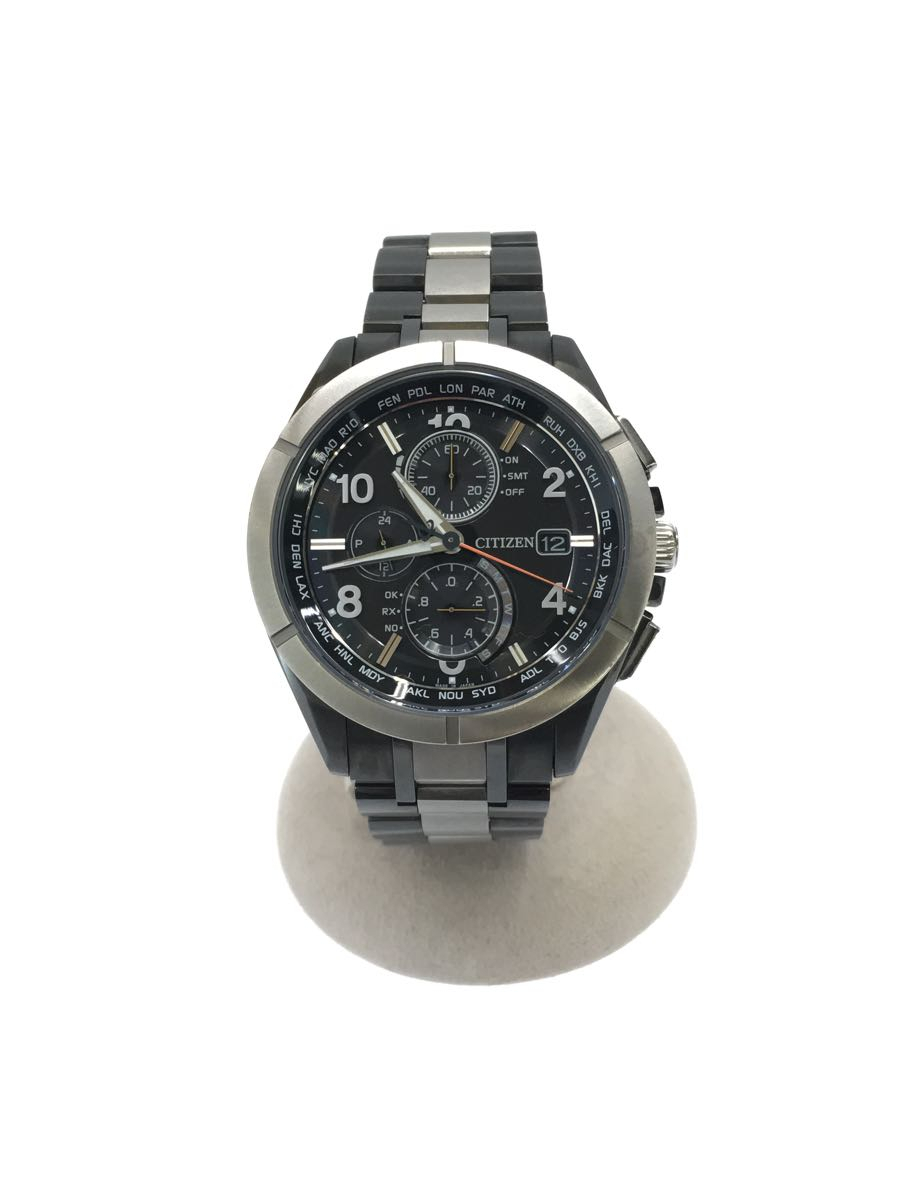 CITIZEN◇ATTESA/Black Titanium Series/ソーラー腕時計/ガンメタ