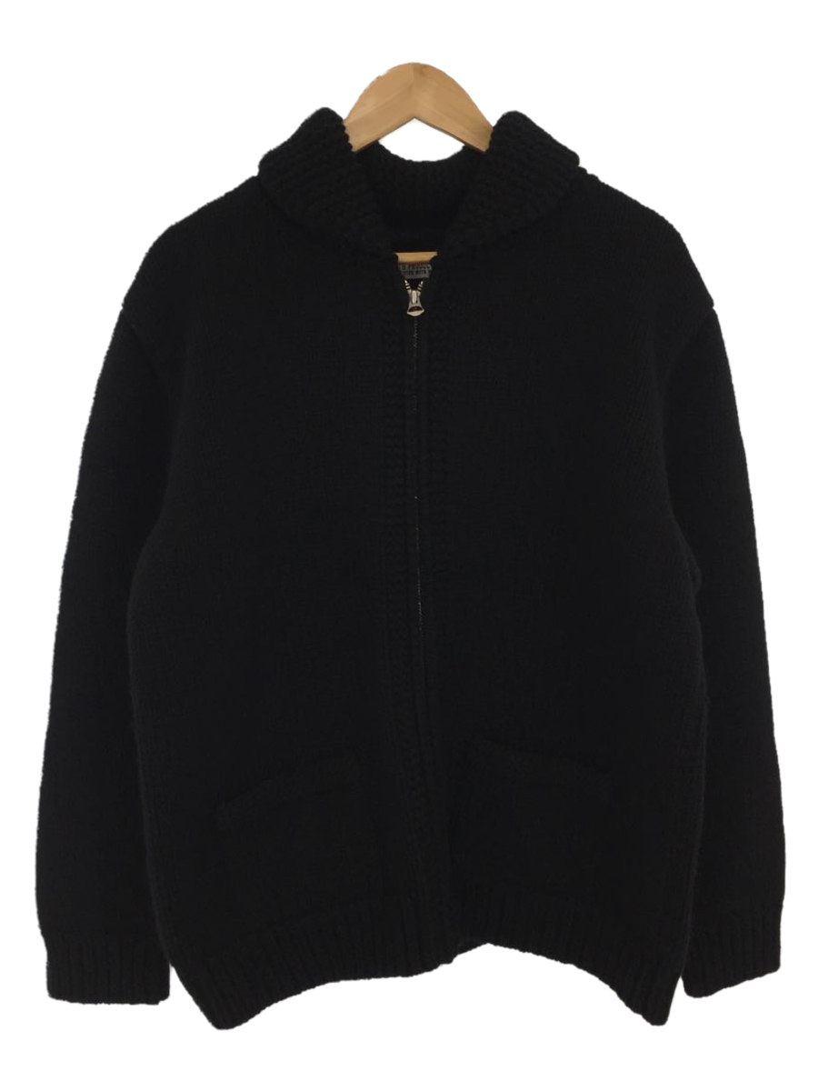 COOTIE◇ジャケット/Cowichan Knit Jacket/M/ウール/ブラック/CTE