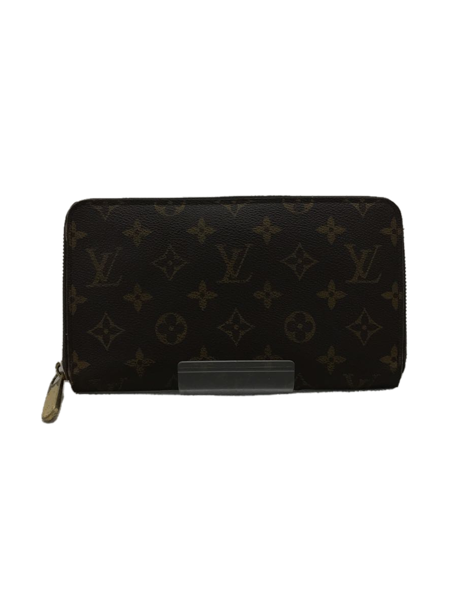 LOUIS VUITTON◇ジッピー・オーガナイザー_モノグラム_BRW/PVC/BRW