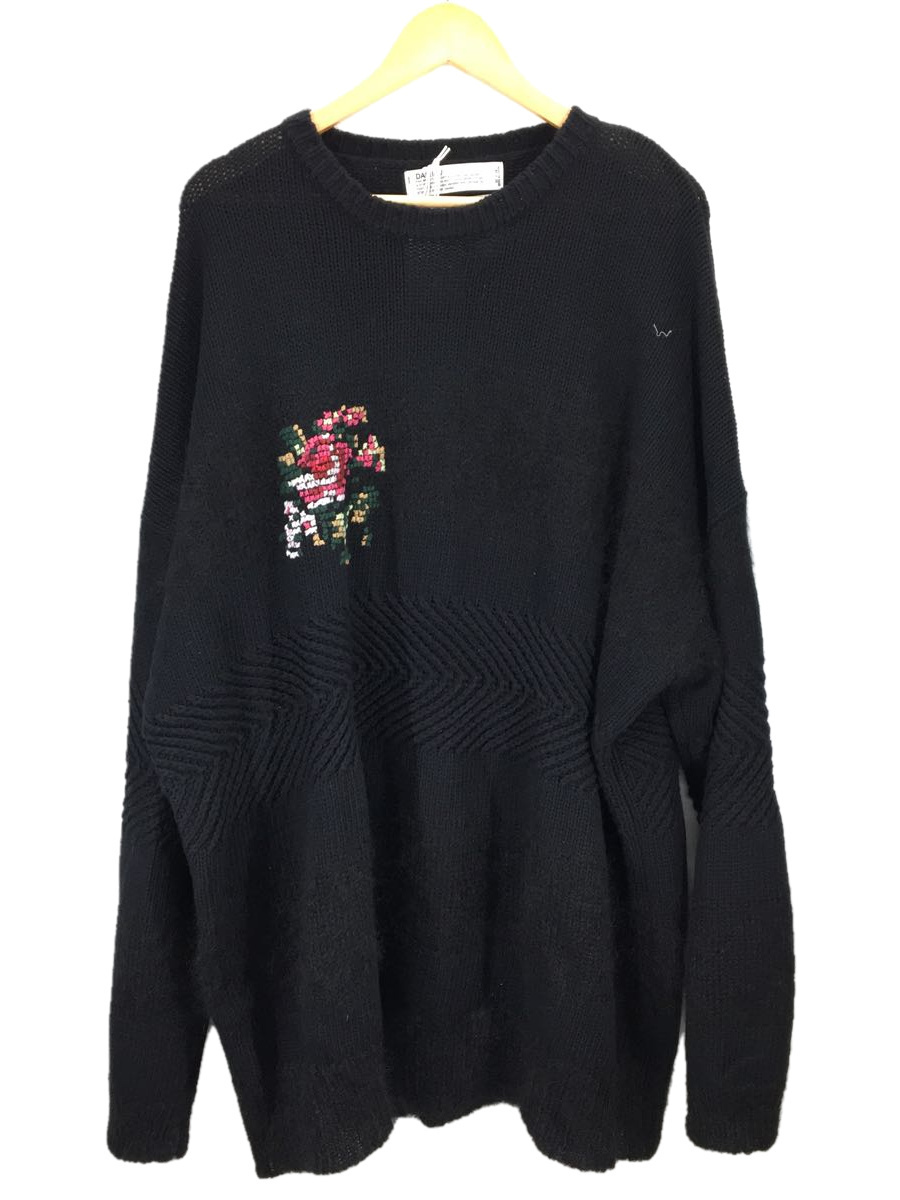 DAIRIKU◇セーター(厚手)/one/モヘア/BLK/21AW K-1/Flower Cross