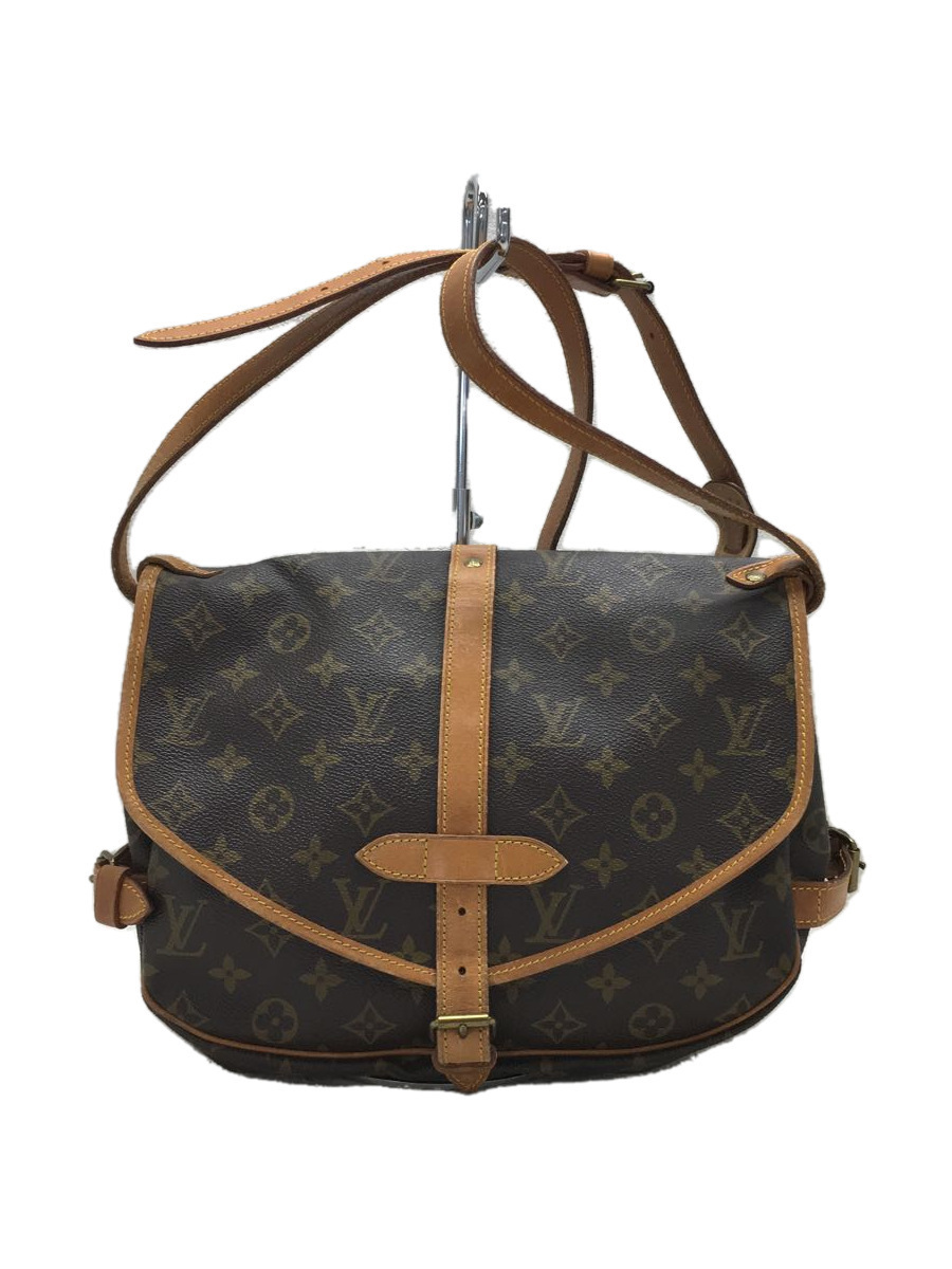 LOUIS VUITTON◇ソミュール30_モノグラムキャンバス/PVC/BRW/Louis