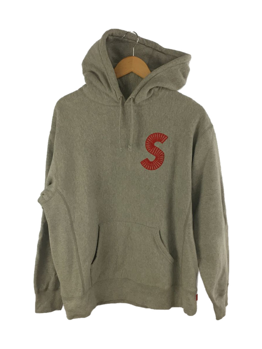 Supreme◇20AW/S Logo Hooded Sweatshirt/パーカー/M/コットン/GRY