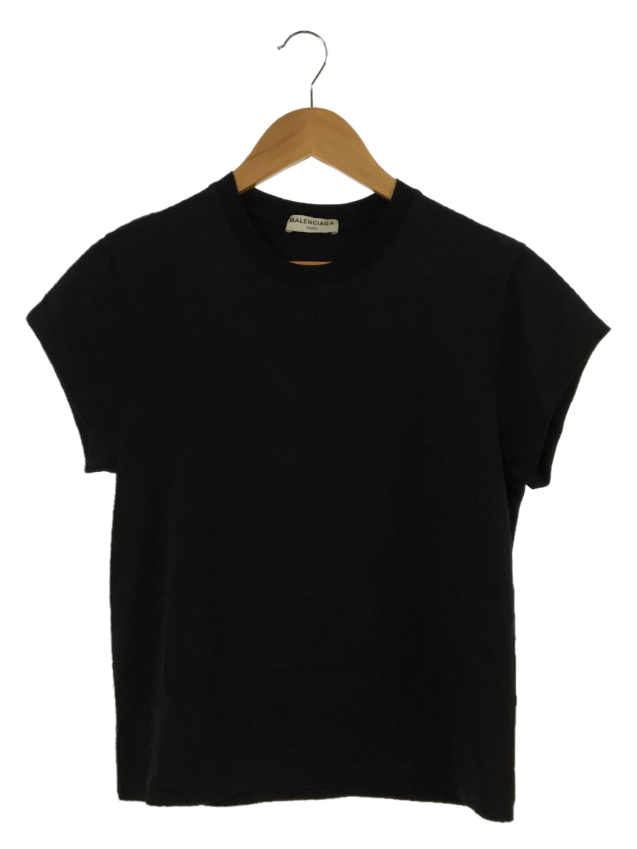 BALENCIAGA◇Tシャツ/S/コットン/BLK/無地 www.cleanlineapp.com