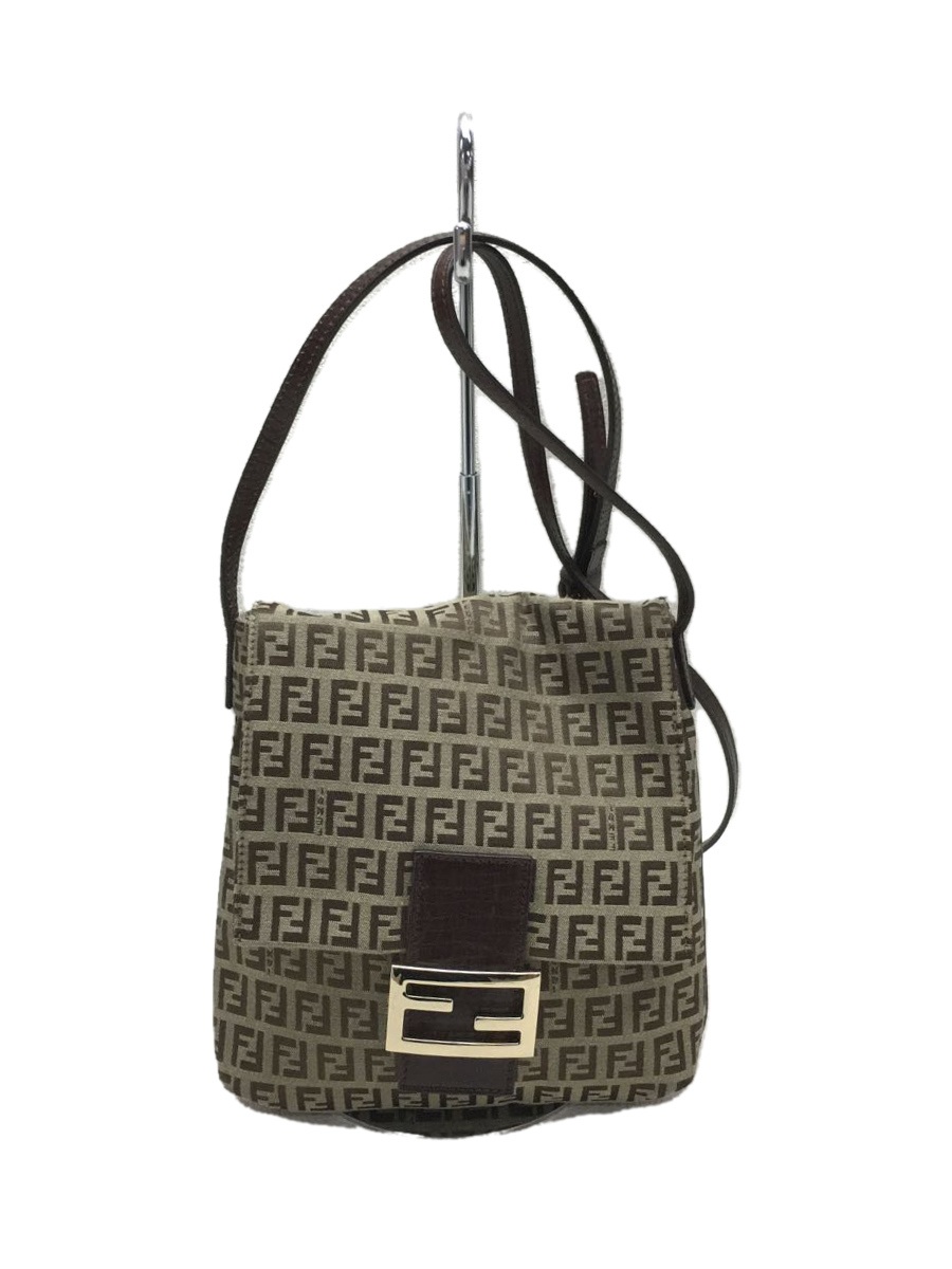 FENDI◇ショルダーバッグ/キャンバス/ブラウン/総柄/ズッカ/2288