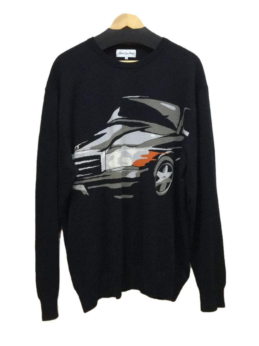 Blackeyepatch◇benzo knit sweater/セーター(薄手)/XL/コットン/BLK
