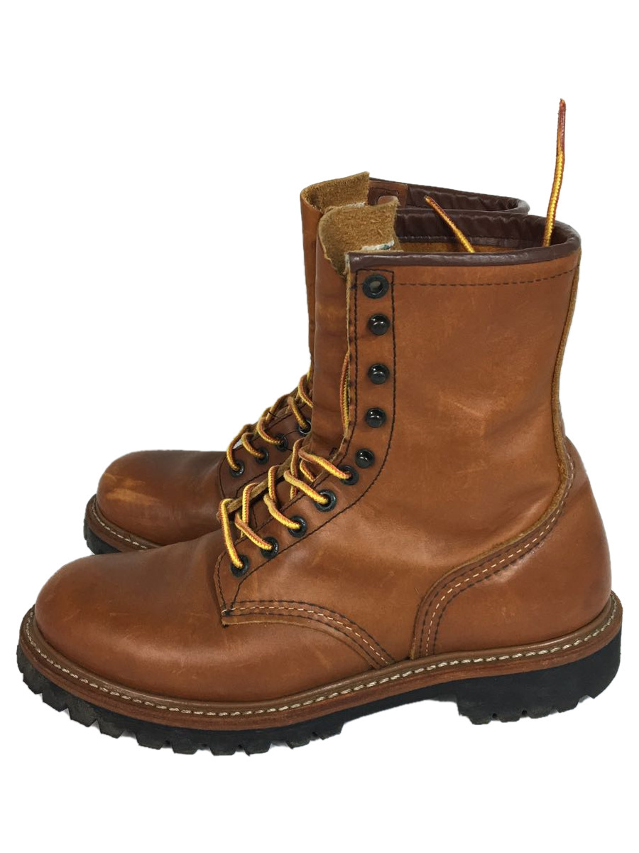 RED WING◇レースアップブーツ/US7.5/ブラウン/レザー/LOGGER BOOTS