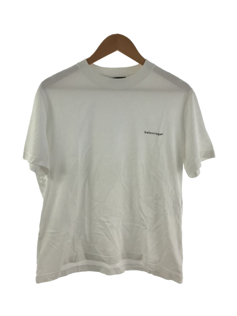 BALENCIAGA◇17AW/Mini Logo T Shirt/Tシャツ/L/コットン/WHT www