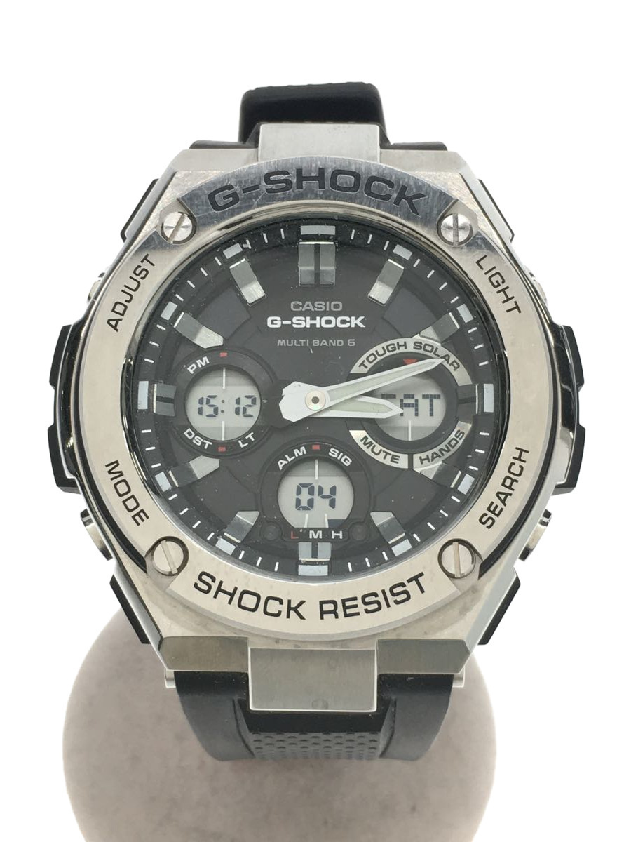 CASIO◇ソーラー腕時計・G-SHOCK/デジアナ/SLV/GST-W110